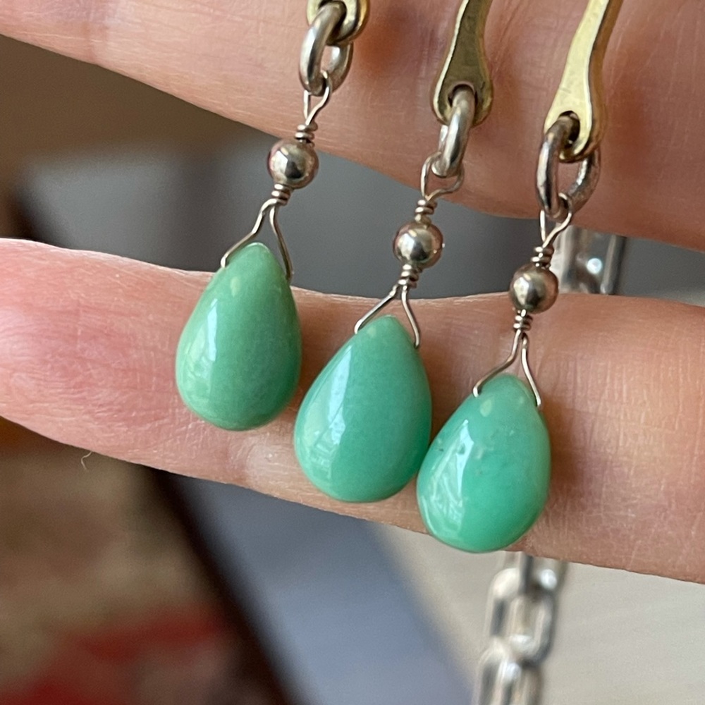 Artisan Made Solid Sterling Silver & Natural Chry… - image 5